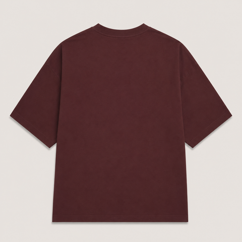 GymShark | Oversized Round Neck T-Shirt | Maroon