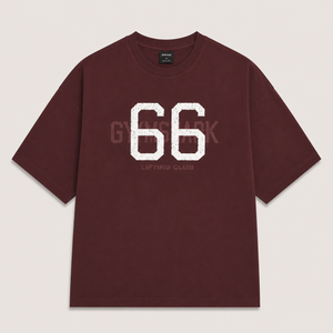 GymShark | Oversized Round Neck T-Shirt | Maroon