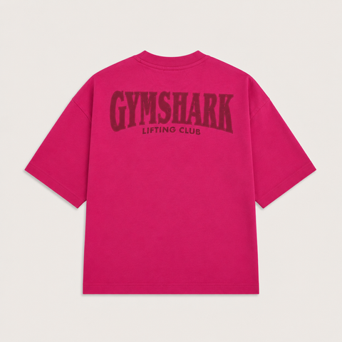 GymShark | Oversized Round Neck T-Shirt | Pink