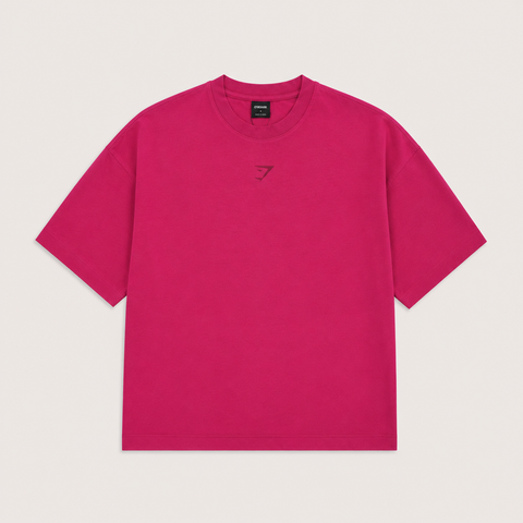 GymShark | Oversized Round Neck T-Shirt | Pink