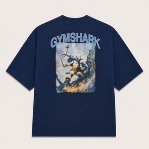 GymShark | Oversized Round Neck T-Shirt | Navy Blue