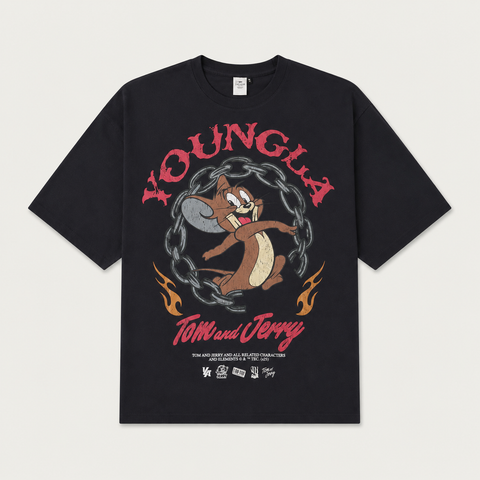 Young LA | Oversized Round Neck T-Shirt | Black