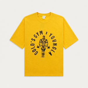 Young LA | Oversized Round Neck T-Shirt | Yellow