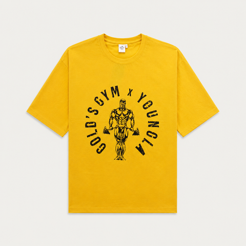 Young LA | Oversized Round Neck T-Shirt | Yellow
