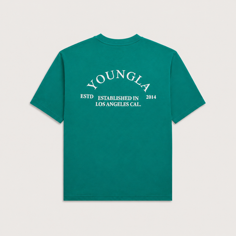 Young LA | Oversized Round Neck T-Shirt | Green
