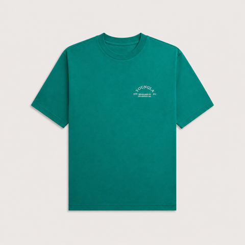 Young LA | Oversized Round Neck T-Shirt | Green