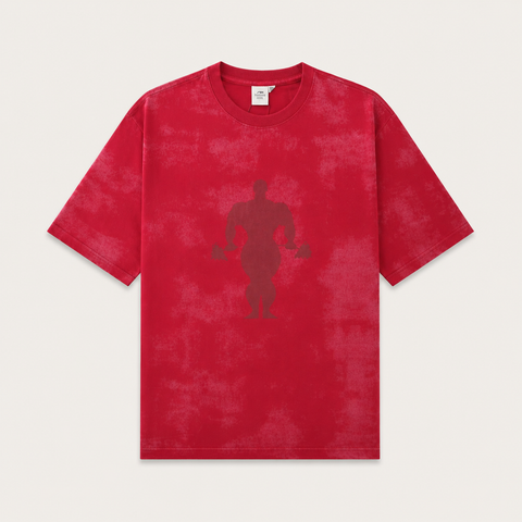 Young LA | Oversized Round Neck T-Shirt | Red
