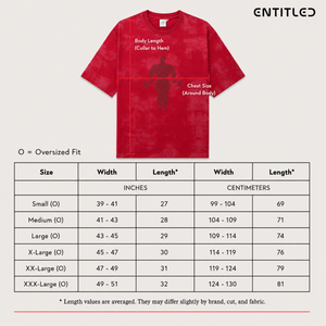 Young LA | Oversized Round Neck T-Shirt | Red