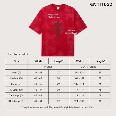 Young LA | Oversized Round Neck T-Shirt | Red