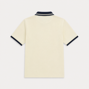 Armani Exchange beige polo t-shirt back view